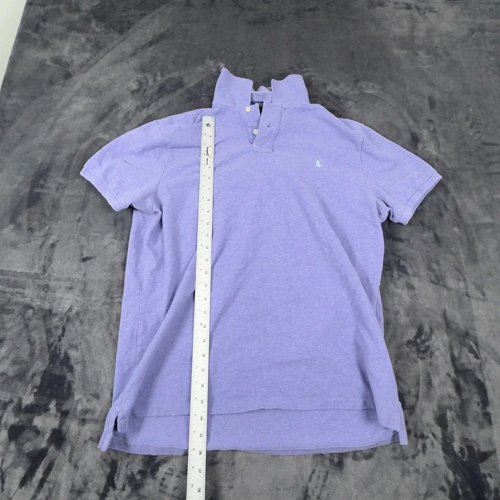 Polo Ralph Lauren Polo Shirt Mens XL Purple Custom Slim Fit Short Sleeve Cotton